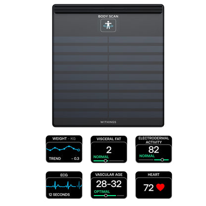 Withings Body Scan Wifi Smart Scale, Black