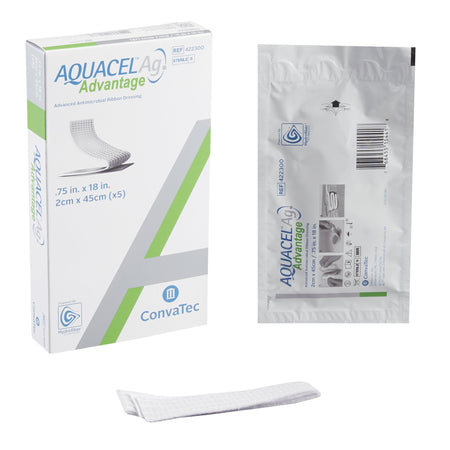 ConvaTec 422300 Aquacel Ag Advantage Silver Dressing, 3/4 x 18 Inch