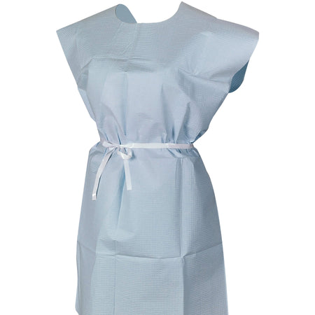 McKesson 18-844 Patient Exam Gown, One Size Fits Most, Blue