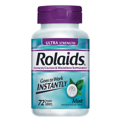 Rolaids® Ultra-Strength Calcium Carbonate / Magnesium Hydroxide, Mint Flavor