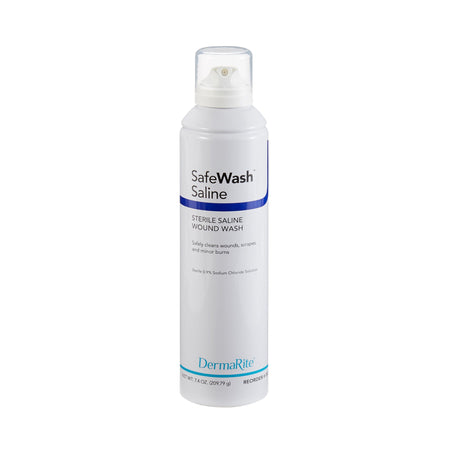 DermaRite 245 SafeWash Irrigation Solution, Sodium Chloride 0.9%, 7.1-ounce Spray Can