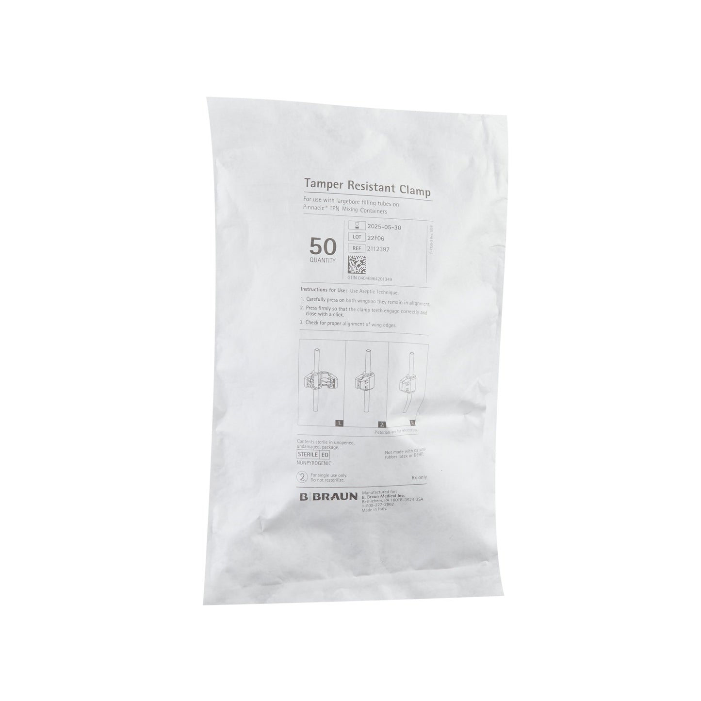 TPN Bag Tamper Resistant Clamp Pinnacle®