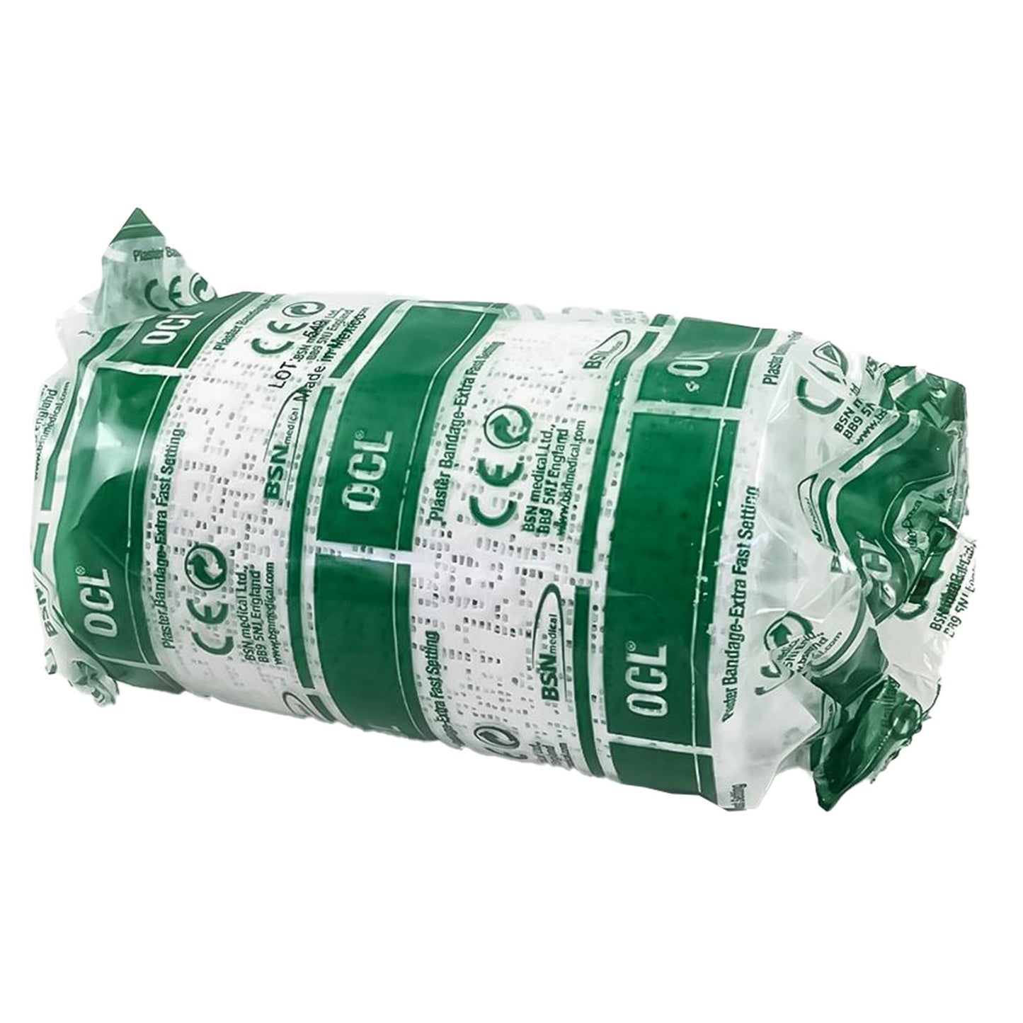 Plaster Bandage OCL® Green Label 4 Inch X 15 Foot Plaster of Paris White