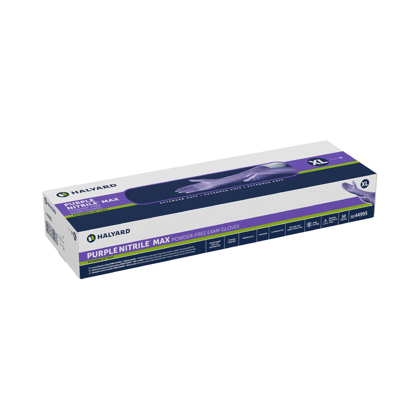 Purple Nitrile Max™ Extended Cuff Length Exam Glove, Extra Large