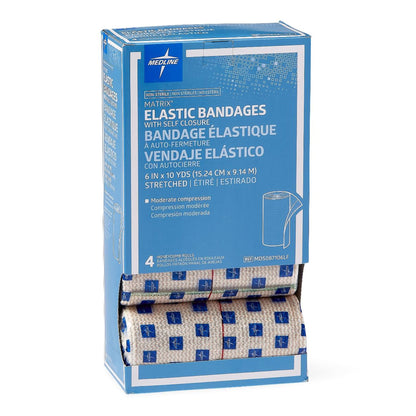Matrix Double Hook and Loop Closure Elastic Bandage, 6 Inch x 10 Yard