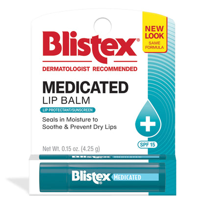 Lip Balm with Sunscreen Blistex® Medicated 0.15 oz. Tube