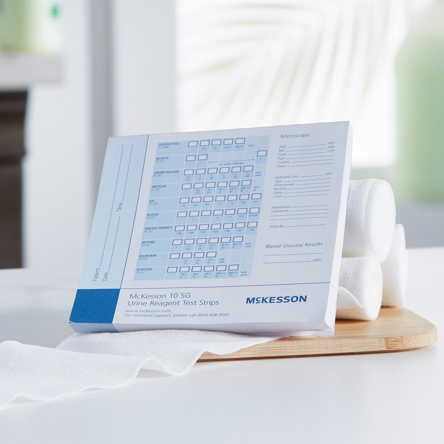 McKesson Consult™ 121-10SGPAD Urine Reagent Test Strip Recording Pad McKesson Consult™ For use with McKesson CONSULT® 10SG Urine Reagent Strips (MFR # 121-10SG)