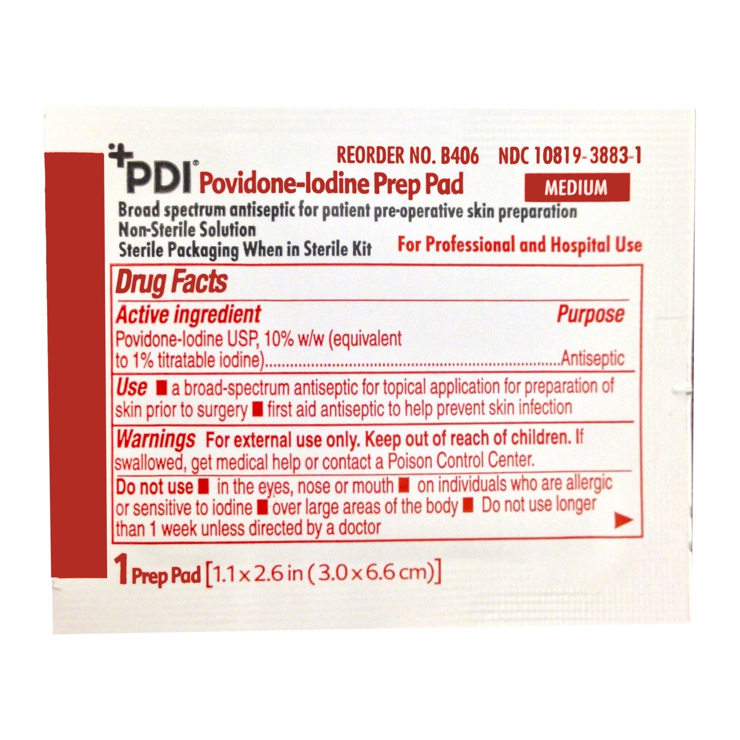 PDI® PVP Prep Pad, Medium