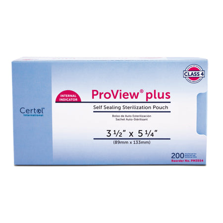 MicroCare LLC PM3554-1 ProView plus Sterilization Pouch, 3-1/2 x 5-1/4 Inch