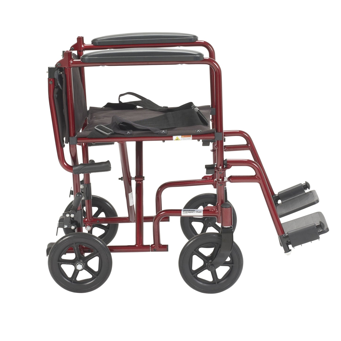 drive™ Transport Chair, Red, 17-Inch Seat Width