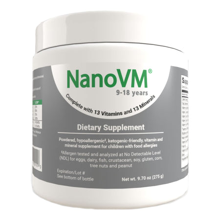 Solace Nutrition 1918 NanoVM 9 - 18 Years Dietary Supplement, 275-gram jar