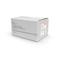 Safety Hypodermic Syringe with Needle McKesson Prevent® 3 mL 1 Inch 22 Gauge Hinged Safety Needle Ultra Thin Wall