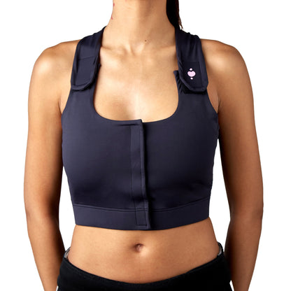 Serena Post Surgical Bra, Black, Super Queen Size