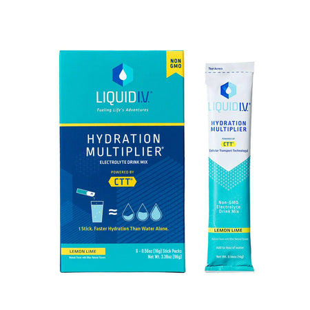 Emerson Healthcare LVM-6001 Liquid I.V. Hydration Multiplier Electrolyte Drink Mix Stick Packs Lemon Lime