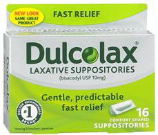 Boehringer Ingelheim 68142102103 Dulcolax Bisacodyl Laxative Suppositories