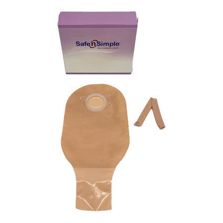 Safe N Simple SNS7212134-NF Ostomy Pouch, 12 Inch Length, Opaque