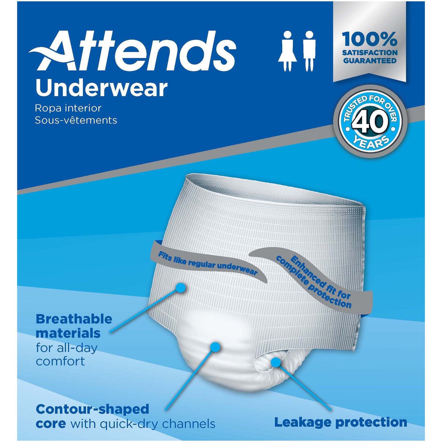 Attends® Extra Absorbency Underwear, Medium