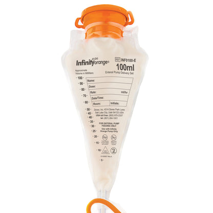 Enteral Feeding Pump Bag Set with ENFit® Connector Infinity® Orange® 100 mL Silicone NonSterile ENFit® Connector