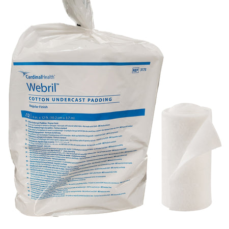 Cardinal 3175 Webril Undercast Cotton Cast Padding, 4 Inch x 4 Yard