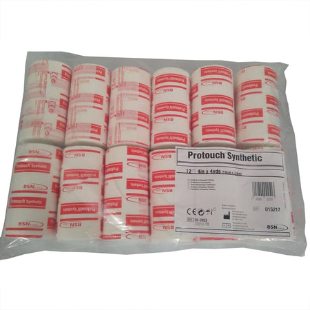 BSN 30-3053 Protouch Synthetic White Undercast Cast Padding, 4 Inch x 4 Yard