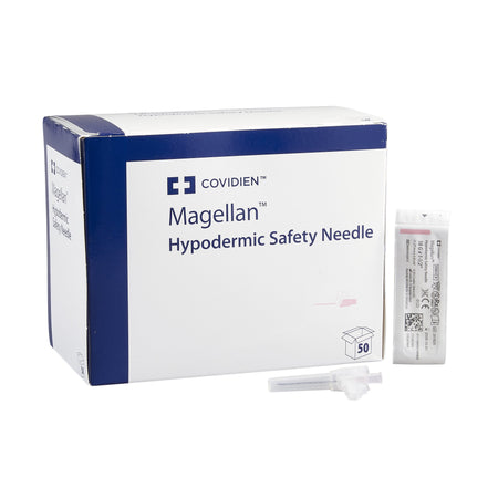 Cardinal 8881850815 Monoject Magellan Safety Hypodermic Needle, 18 Gauge, 1.5 Inch Length