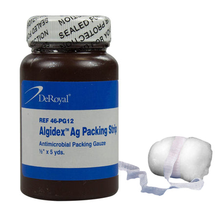 DeRoyal 46-PG12 Algidex Ag Packing Gauze, ½ Inch x 5 Yard
