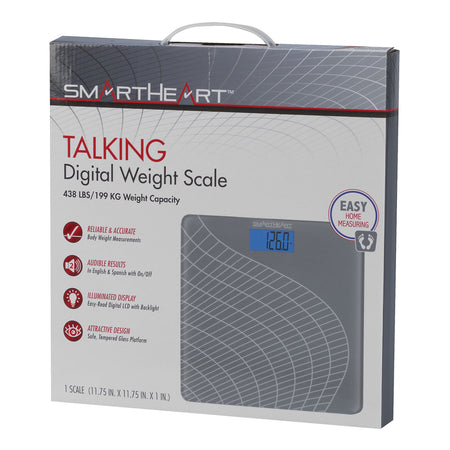 Veridian Healthcare LLC 19-103 SmartHeart Talking Scale, Digital Bathroom Scale, 438 lbs Capacity