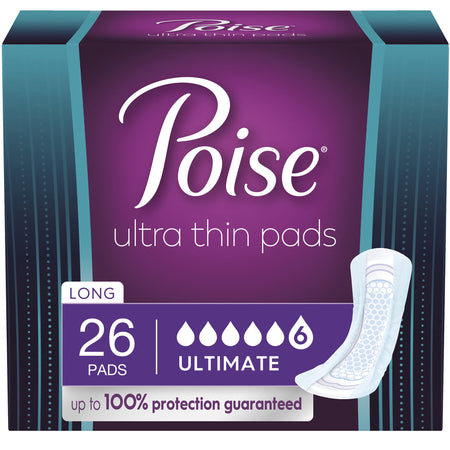 Kimberly-Clark 54356 Poise Fresh Protection Ultra Thin Pads, Ultimate Long