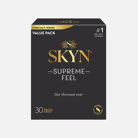 Sxwell USA 210275 Condom SKYN Supreme Lubricated One Size Fits Most 30 Per Box