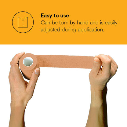 3M™ Cohesive Bandage NL 2 Inch X 2 Yard Self-Adherent Closure Tan NonSterile Standard Compression