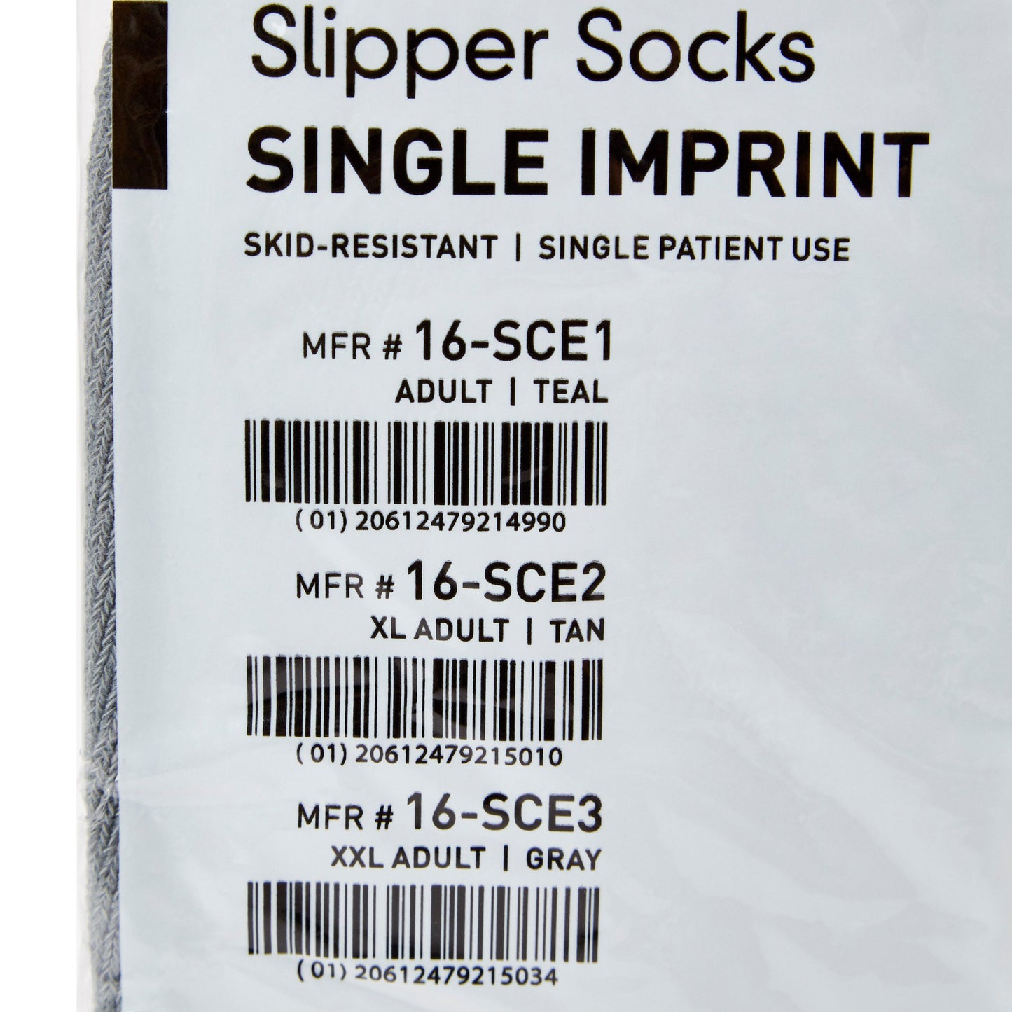 McKesson Single Tread Slipper Socks, 2X-Large, Gray