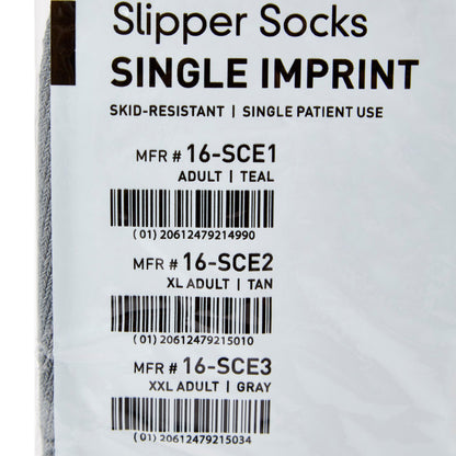 McKesson Single Tread Slipper Socks, 2X-Large, Gray