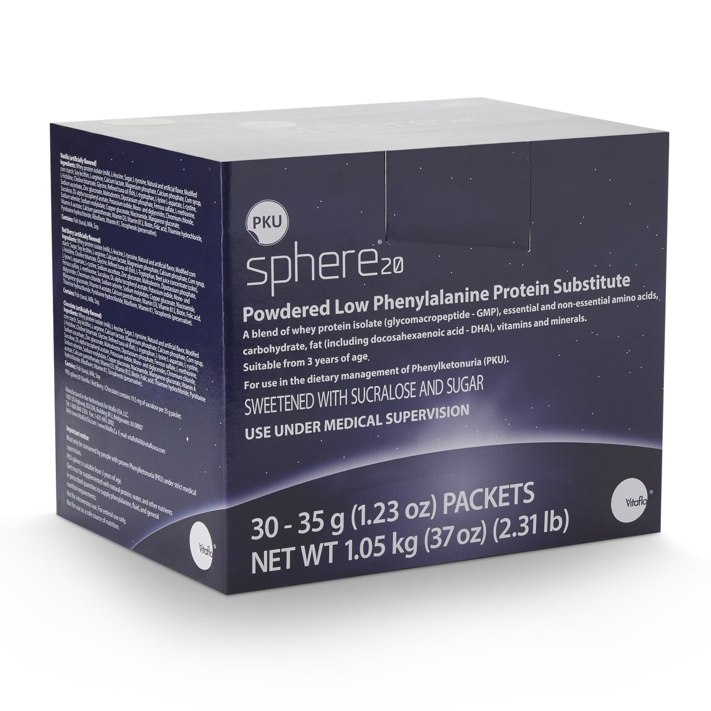 PKU sphere™ 20 Vanilla GMP-Based Formula for use in Dietary Management of PKU