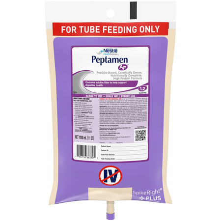 Nestle Healthcare Nutrition 664066 Peptamen AF Tube Feeding Formula, 1000 mL Ready to Hang Prefilled Container