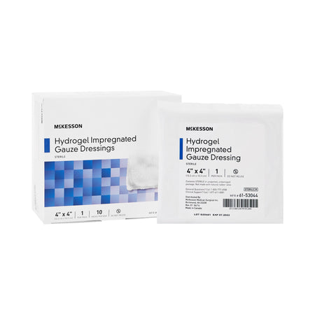 McKesson 61-53044 Hydrogel Gauze Dressing, 4 x 4 Inch