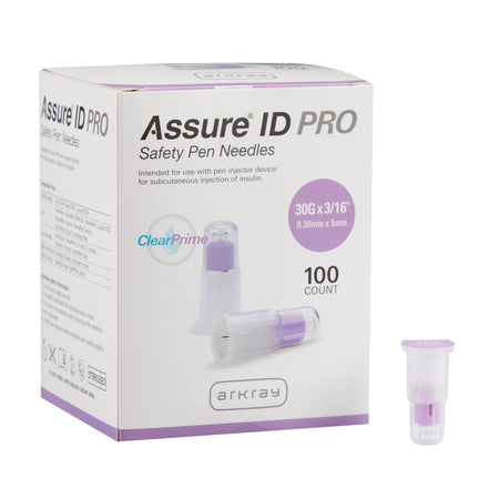 Arkray USA 276530 Assure ID Pro Safety Insulin Pen Needle, 30 Gauge, 5 mm Length