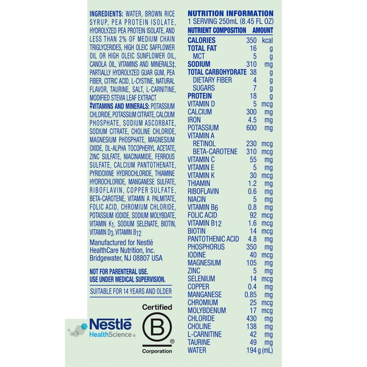 Compleat® Standard 1.4 Plant-Based Tube Feeding Formula, Vanilla, 8.45-oz.