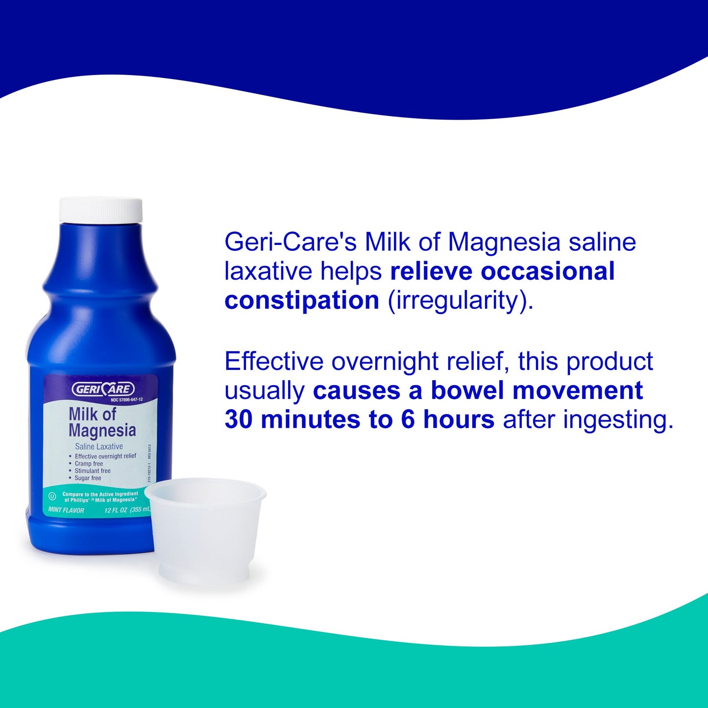 Geri-Care® Magnesium Hydroxide Laxative, 12-ounce Bottle
