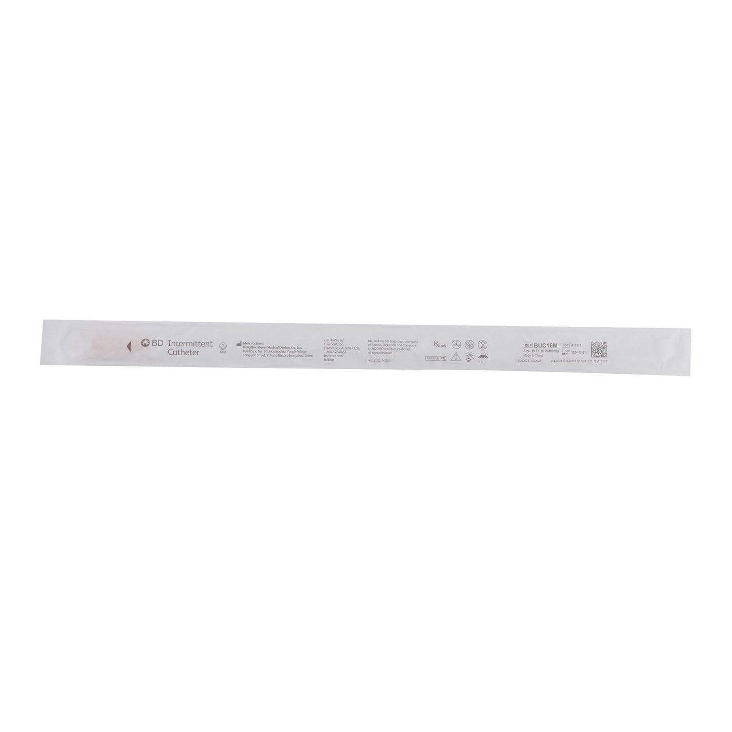 Urethral Catheter Bard® Straight Tip Uncoated 16 Fr. 16 Inch