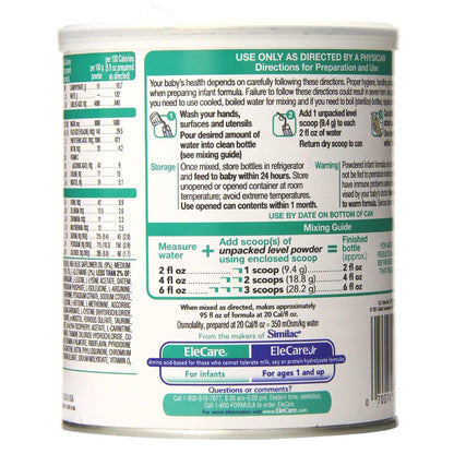 EleCare® with Iron Powder Infant Formula, 14.1-ounce can
