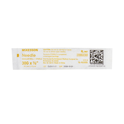 McKesson Hypodermic Needle, 30 Gauge, 1/2 Inch