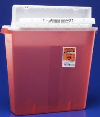 Cardinal 8540SA SharpStar In-Room Multi-purpose Sharps Container, 4 Gallon