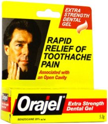 Del Pharmaceutical 10310032945 Orajel 2x Medicated Toothache and Mouth Sores Fast-Acting Liquid