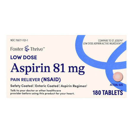 McKesson 70677112101 Foster & Thrive Low Dose Aspirin 81 mg Tablets