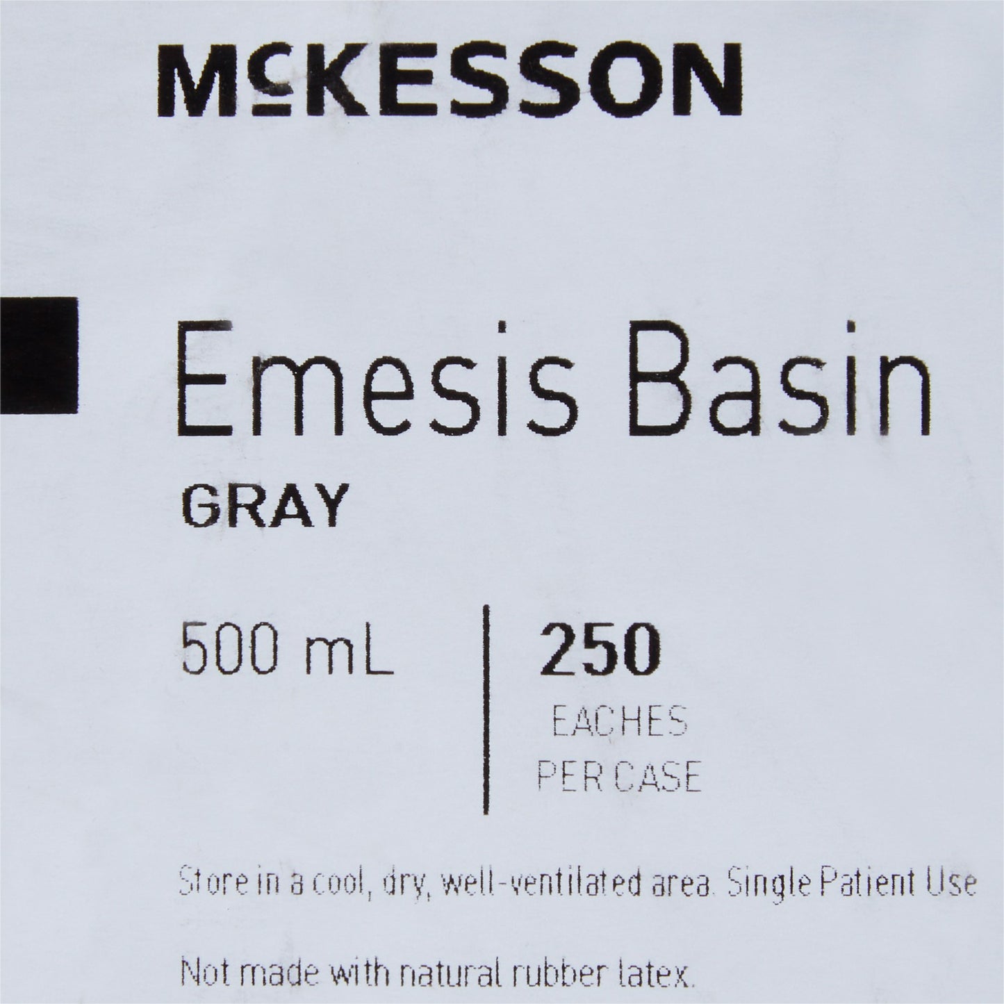 McKesson Emesis Basin, 500 mL Capacity, Graphite Color