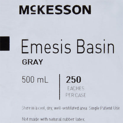 McKesson Emesis Basin, 500 mL Capacity, Graphite Color