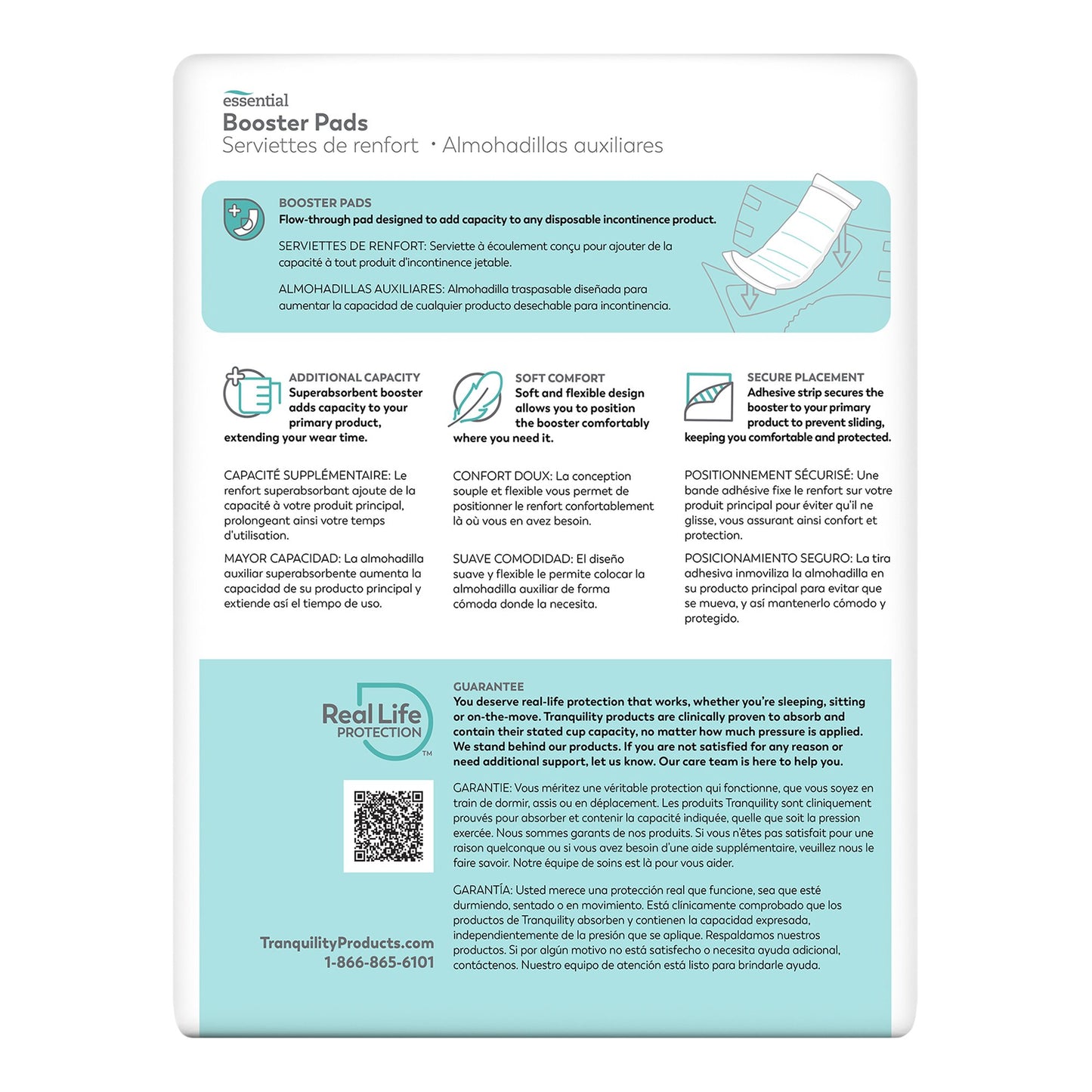 Comfort Care™ Incontinence Booster Pad, 12-Inch Length