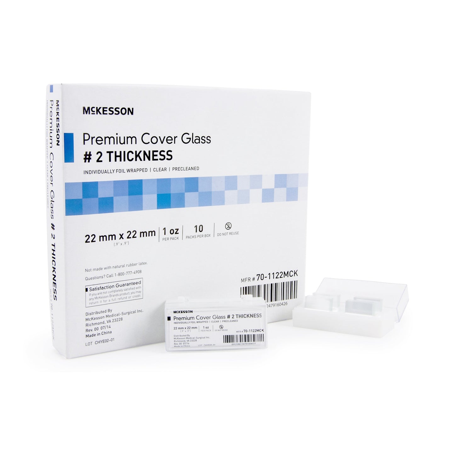 McKesson Premium No. 2 Thickness Cover Glass, 22 x 22 mm