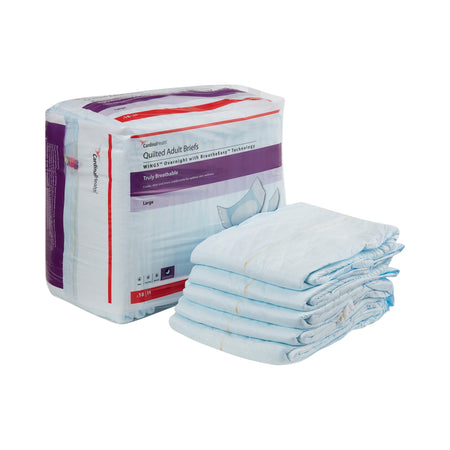 Cardinal 67034 Wings Overnight Absorbency Incontinence Brief, Large