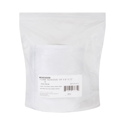 McKesson White Poly Foam Adhesive Orthopedic Roll, 6 x 72 Inch